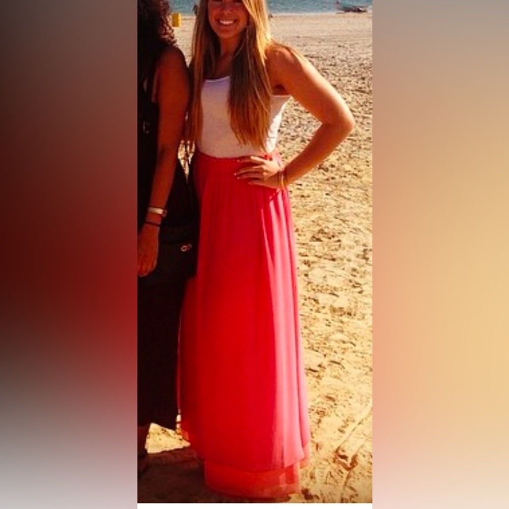Armani exchange pink maxi skirt